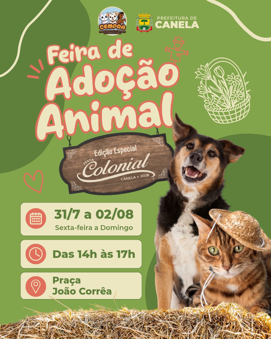 Feira de Adoção na Festa Colonial de Canela